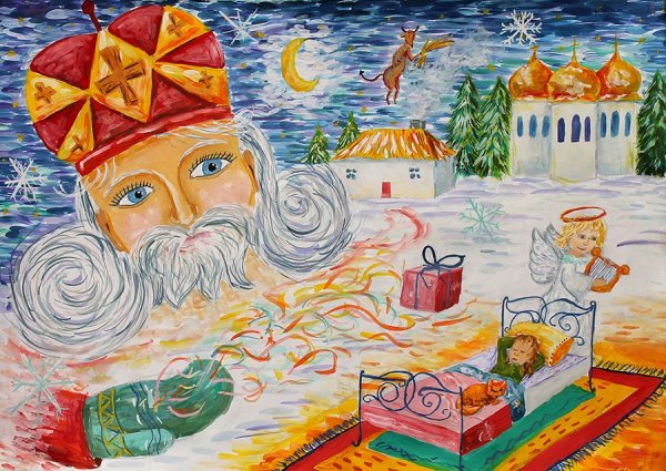 Святой Николай Чудотворец раскраска