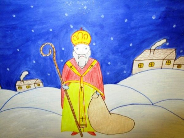 Св. Николаус раскраски для детей