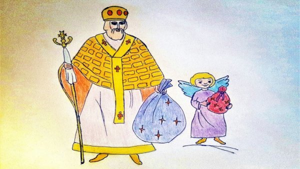 Трафарет день Святого Николая