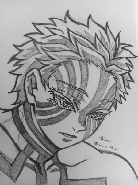 Аниме клинок рассекающий демонов для срисовки