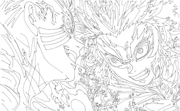 Ренгоку раскраска