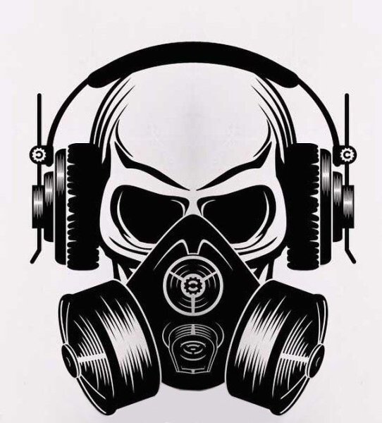 Череп в респираторе