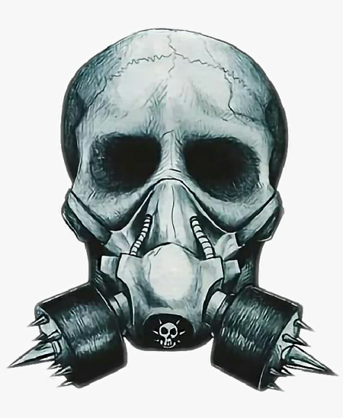 Череп в респираторе