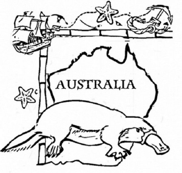 Australia карта для детей