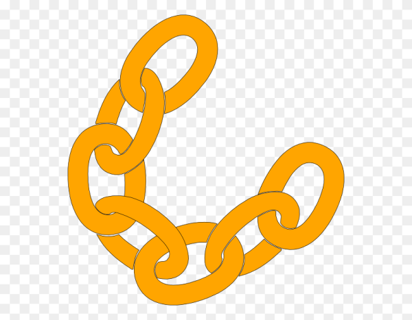 Звено цепи без фона