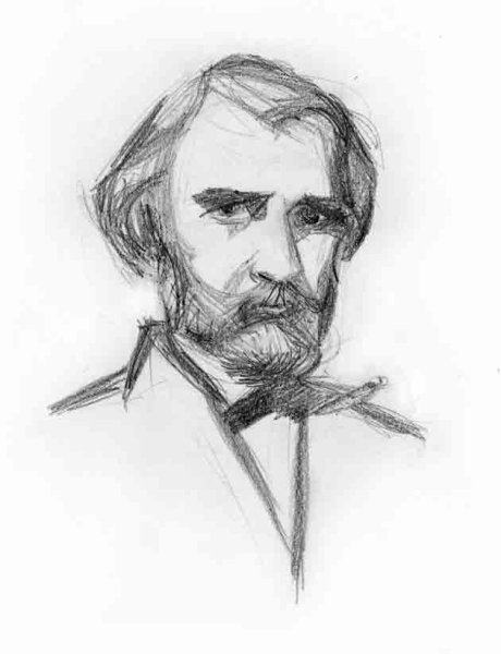 Портрет Тургенева легкий