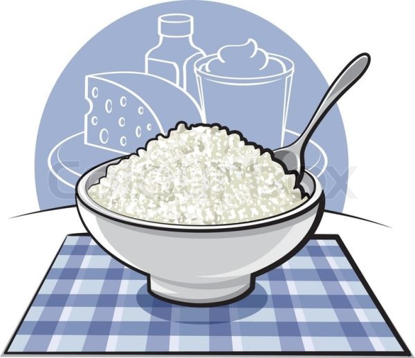 Творог на белом фоне