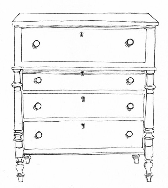 Нарисовать комод