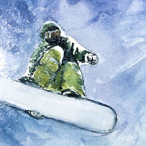 Сноубордиста набросок