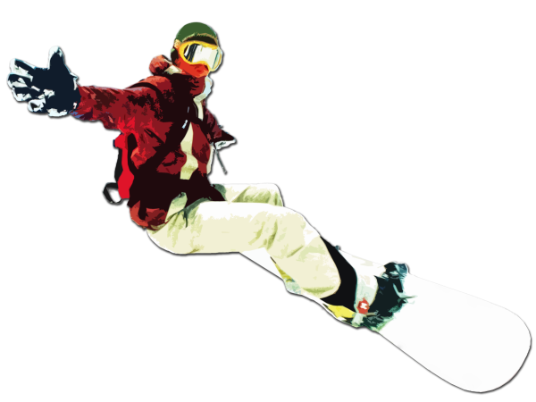 Сноуборд на прозрачном фоне