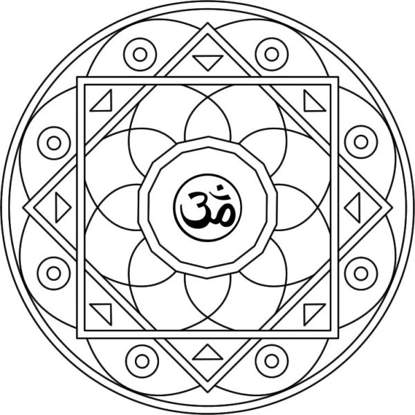 Тибетские мандалы для раскрашивания