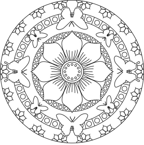 Раскраска Мандала