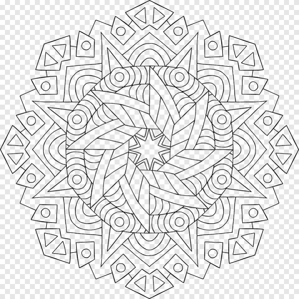 Буддистская Мандала для раскраски