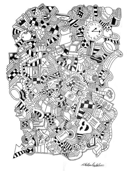 Коллаж рисунок карандашом