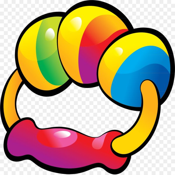 Погремушка на прозрачном фоне