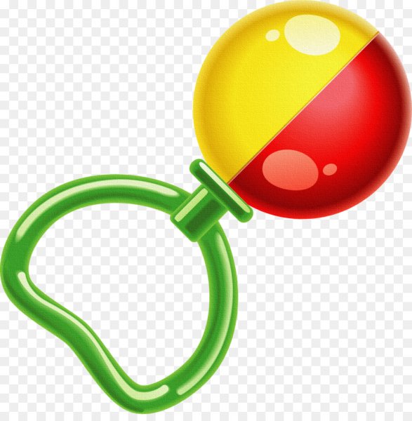 Погремушка на прозрачном фоне