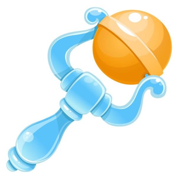 Погремушка на прозрачном фоне