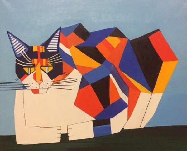 Кубизм Пикассо кот