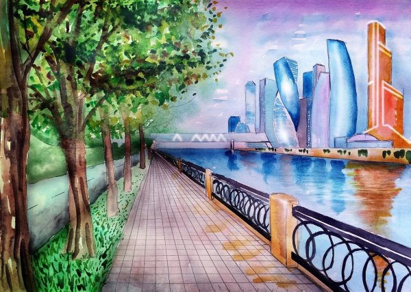 Рисование город