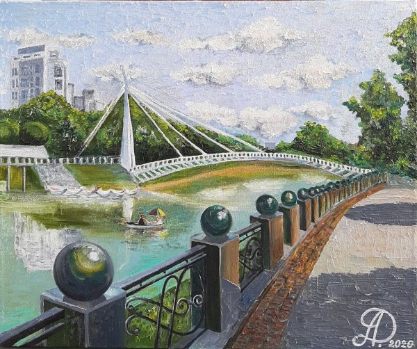 Мост влюбленных Тюмень живопись