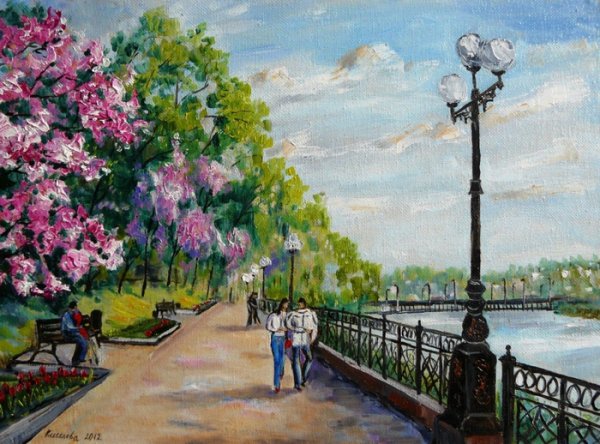 Городской пейзаж рисунок