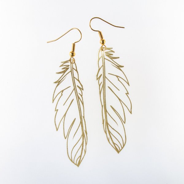 Сережки в виде пера