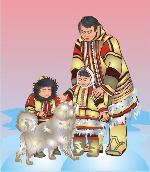 Чукчи якуты дети вектор