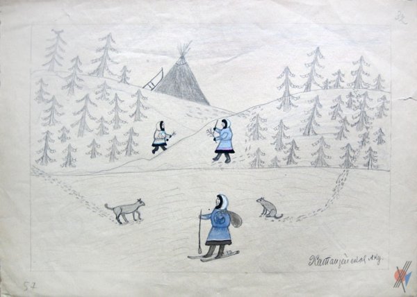 Детские рисунки детей эвенков