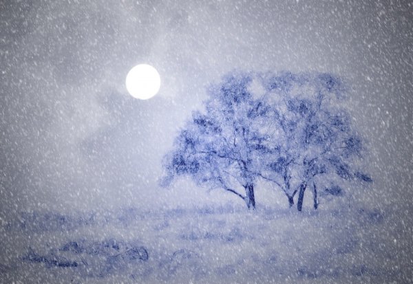 Рисование снегопад