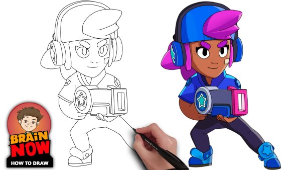 Раскраски Brawl Stars Звездная Шелли