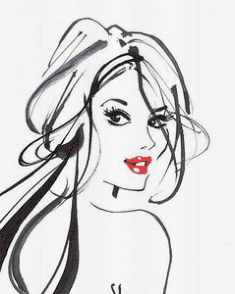 Женский образ карандашом