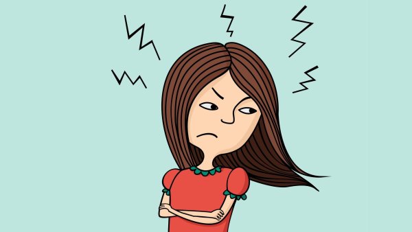 Недовольная девушка