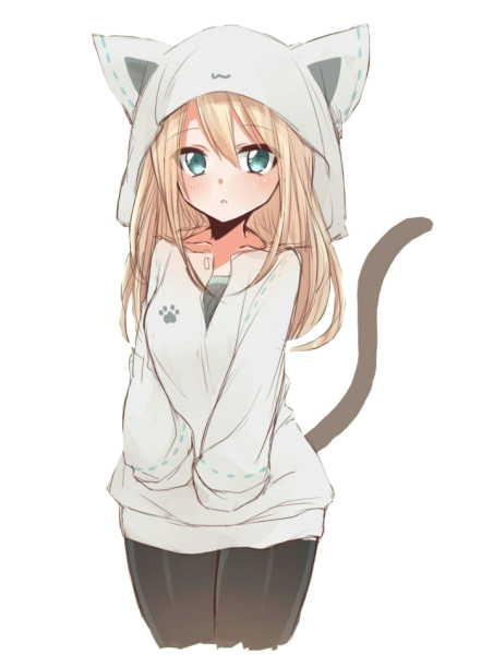 Аниме девочки кошки