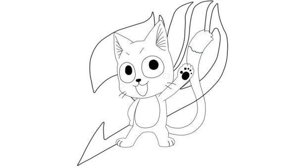 Хэппи Фейри Тейл раскраска