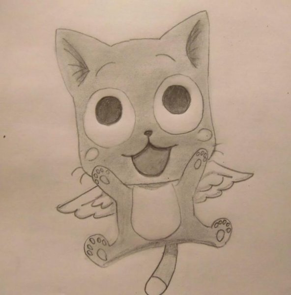 Хэппи из хвоста феи срисовывать