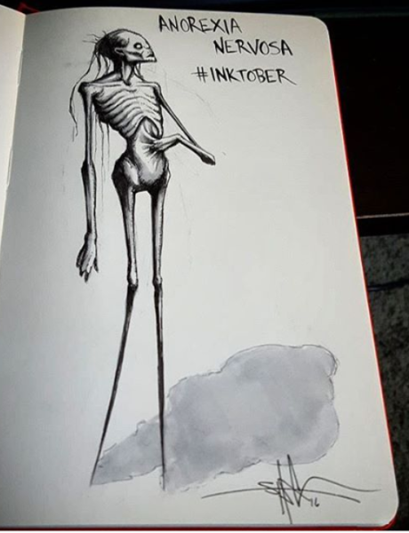 Анорексия рисунки карандашом