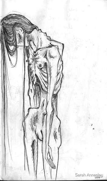 Анорексия арт карандашом