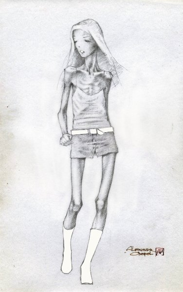 Анорексичка карандашом