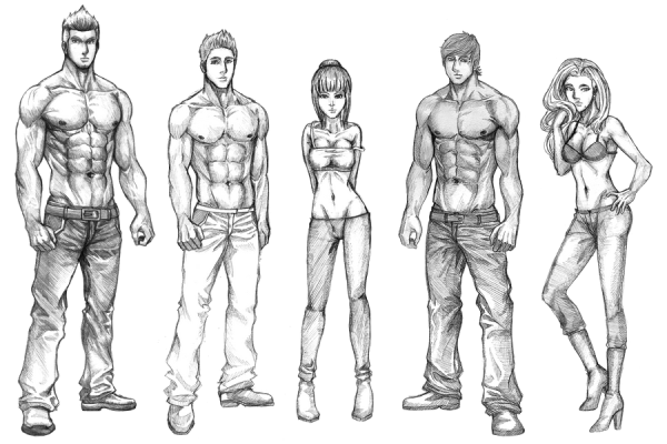 Самец эскиз