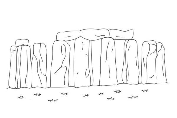 Стоунхендж рисунок легкий