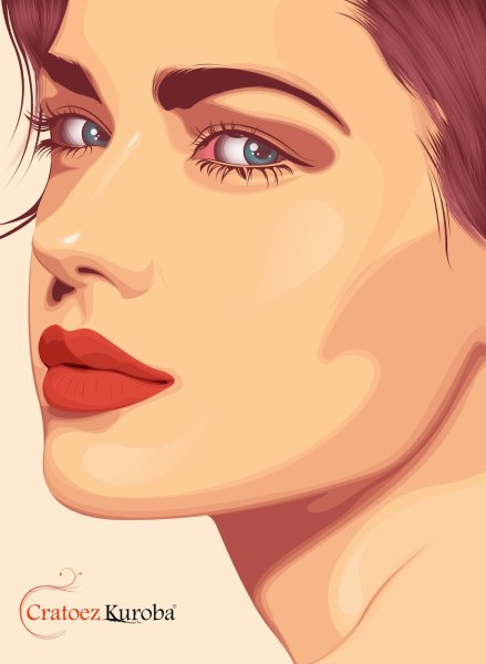 Портрет в иллюстраторе