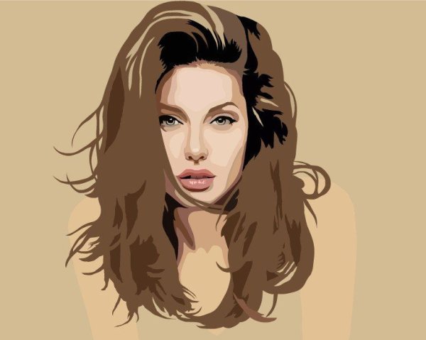 Pop Art portrait Анджелина Джоли