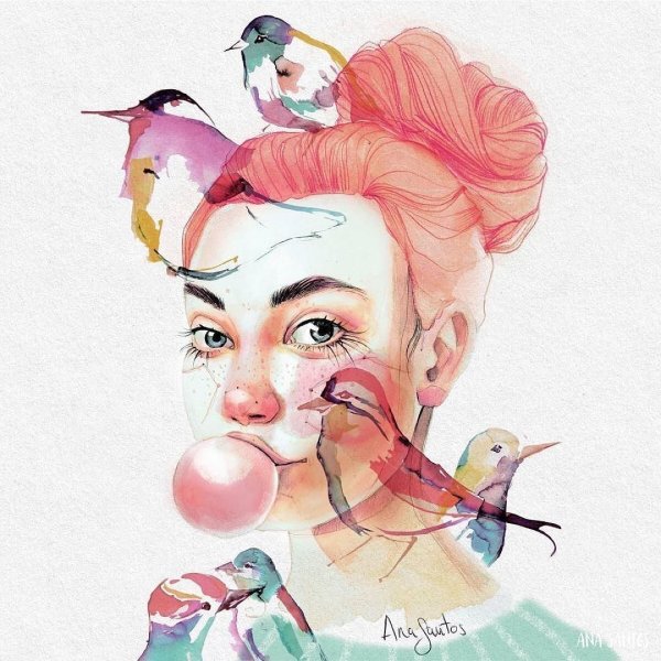 Акварель в иллюстраторе