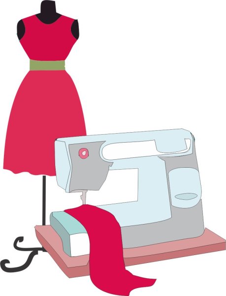 Манекен и швейная машинка