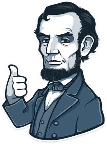 Линкольн стикер телеграмме