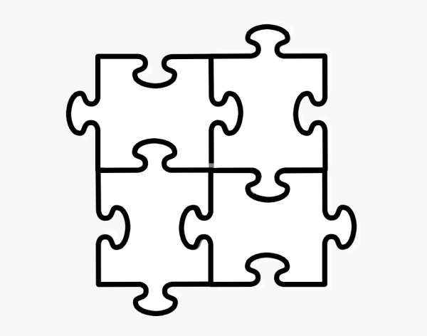 Трафарет "пазл"