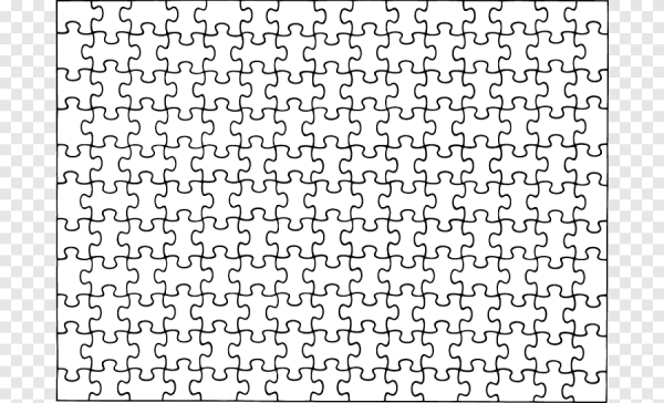 Трафарет пазла а4