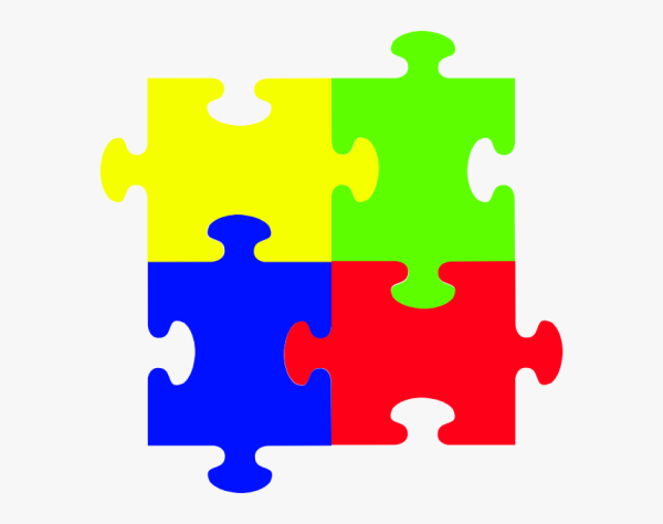 Разноцветные пазлы для детей