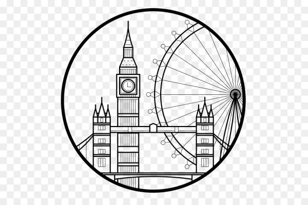 Очертания достопримечательностей Лондона