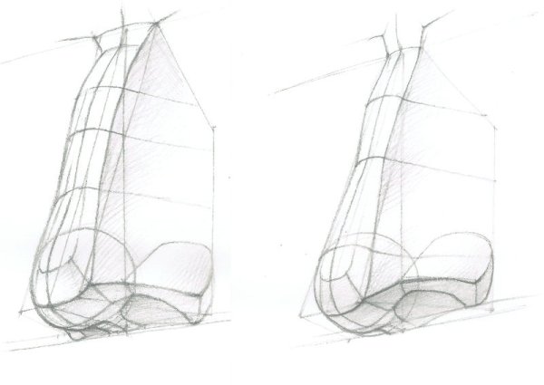 Нос Давида гипс построение